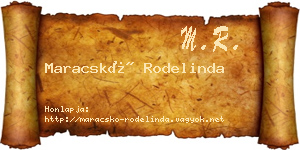 Maracskó Rodelinda névjegykártya